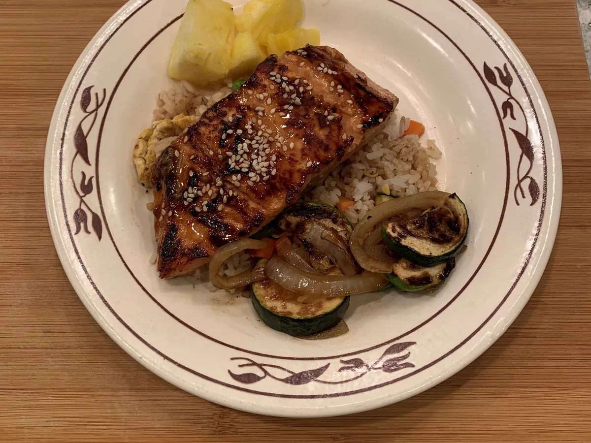 Griddled Teriyaki Glazed Salmon