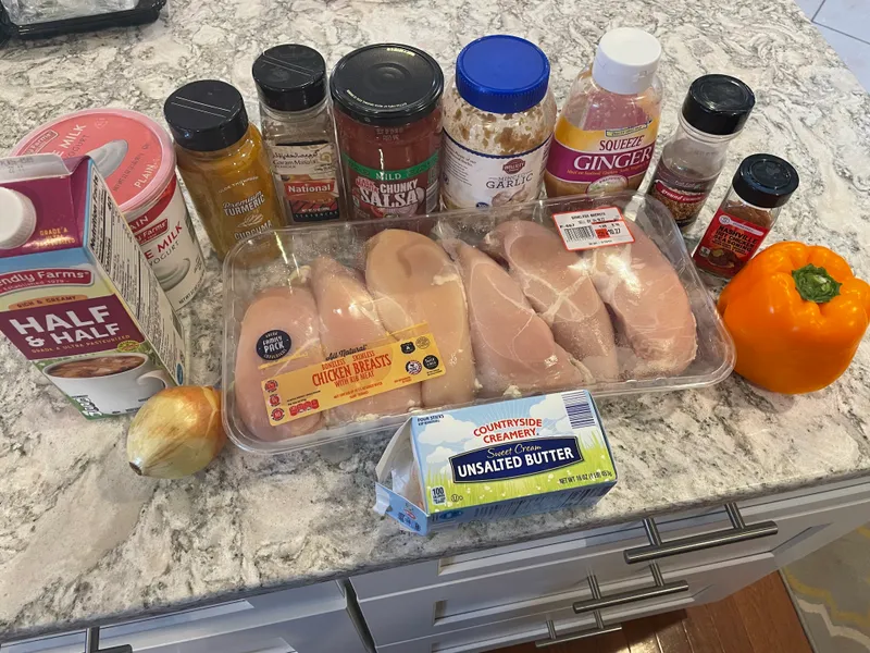Butter Chicken ingredients