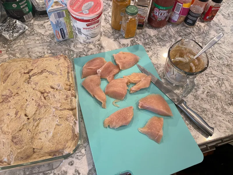 Preparing Butter Chicken