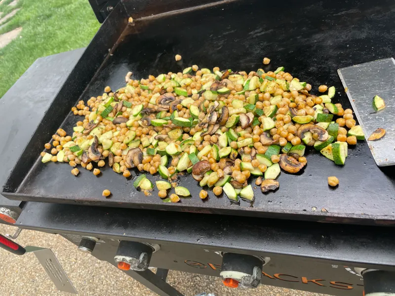 Chana Masala on the griddle