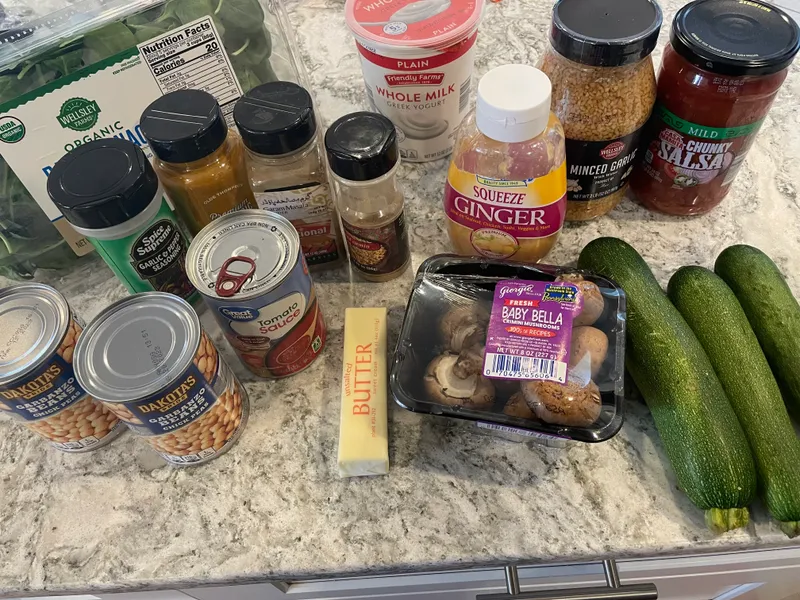 Chana Masala ingredients