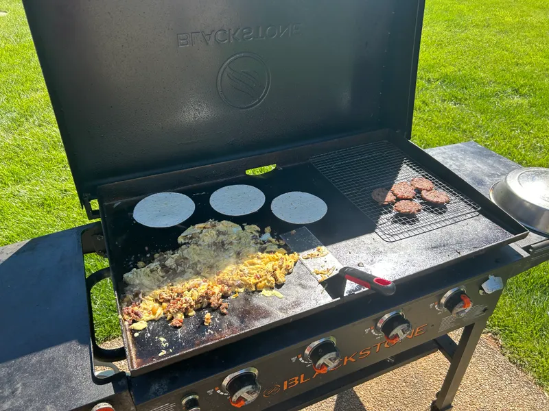 Preparing Cheesy Breakfast Tacos