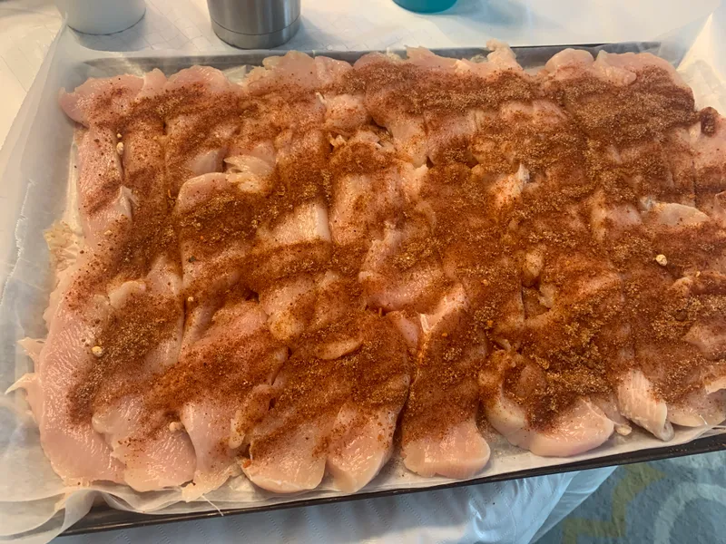 Preparing Chicken Fajita