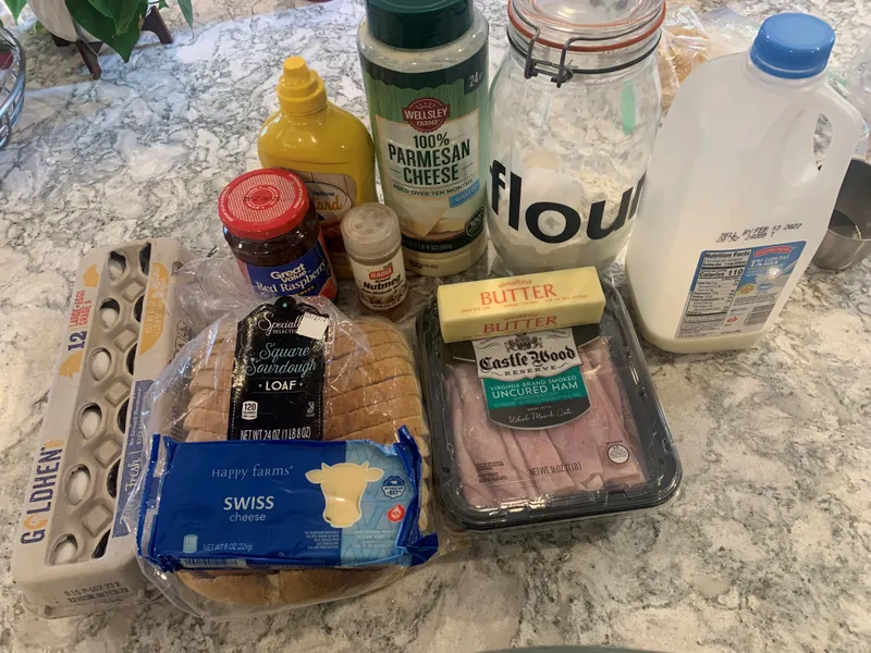Croque Madam ingredients