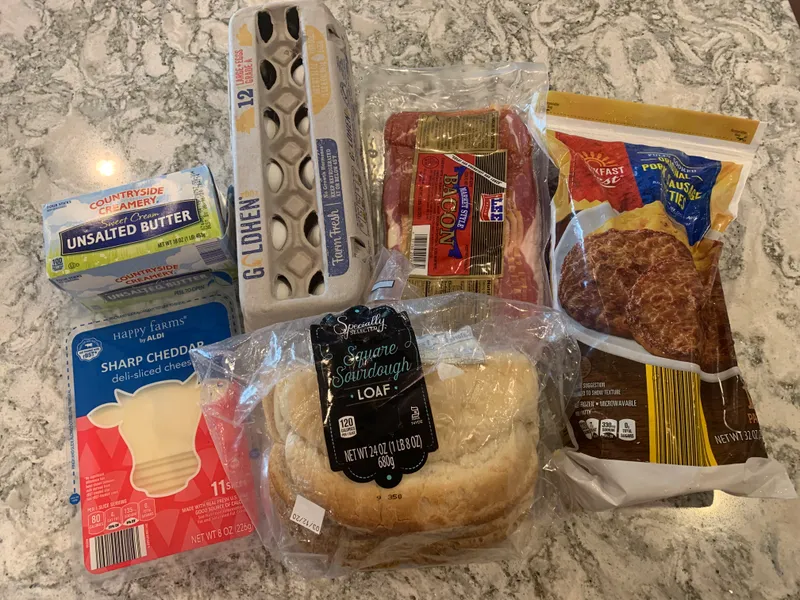 Egg Pamwich ingredients
