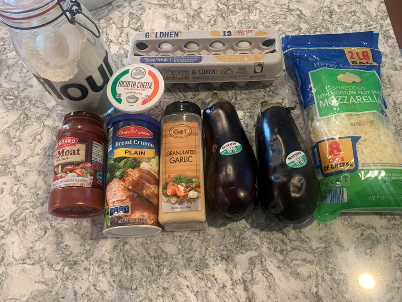 Griddle Eggplant Parmesan ingredients