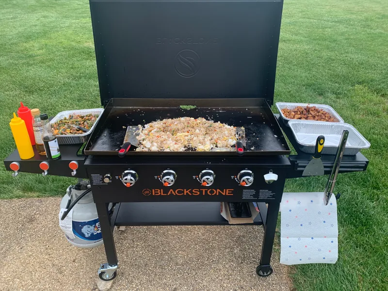 Preparing Full Hibachi Meal