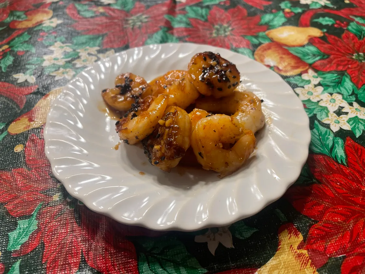 Honey Srircha Shrimp