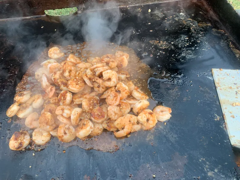 Preparing Honey Srircha Shrimp
