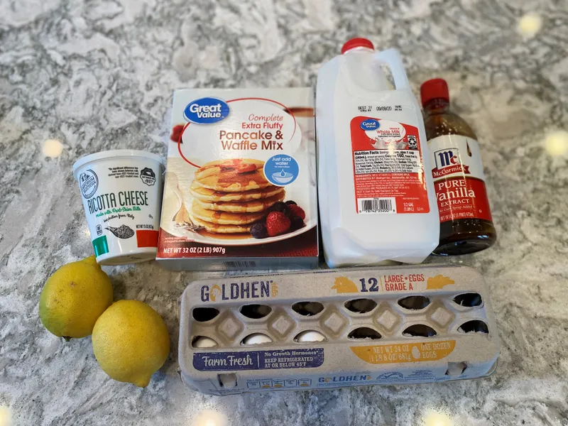 Lemon Ricotta Pancakes ingredients