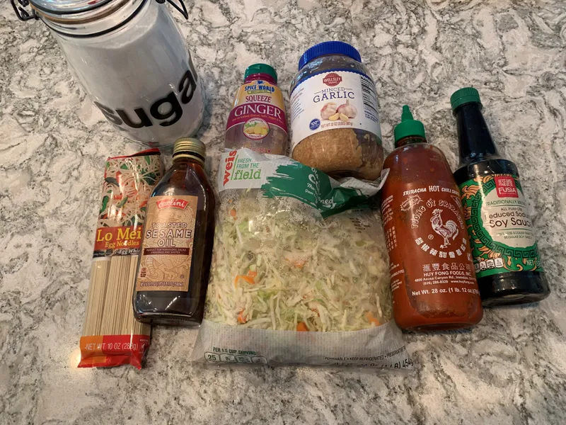 Lo Mein ingredients