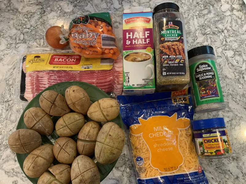 Loaded Griddled Potato Soup ingredients