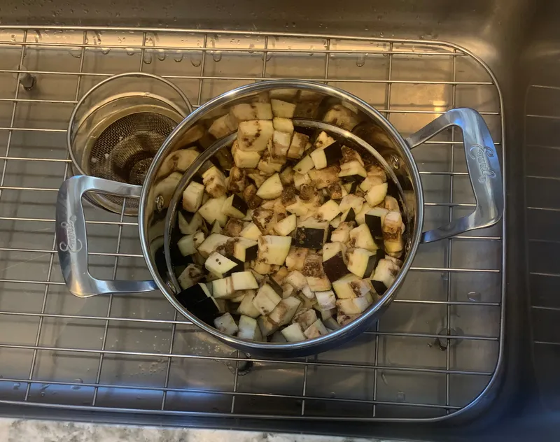 Preparing Griddle Ratatouille
